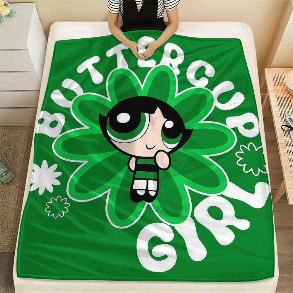 Powerpuff Girls Buttercup Cool Blanket, Powerpuff Girls Fan Soft Throw, Perfect Gift.chl 75x90cm