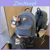Denim Fabric Student Backpack With Breathable Design For Daily Commuting And Shopping