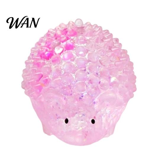 Hedgehog Squeeze Toy Mini with Glitter, Soft Stretchy Clear Rabbit Fidget Sensory Toy, Anxiety Relief Sugar Stress Ball A