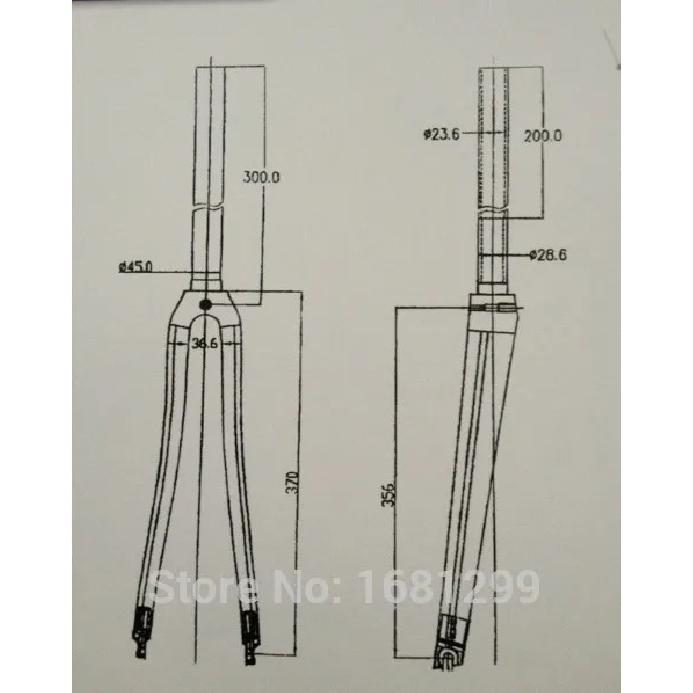 Naujausios OEM plento dviračio UD 3K 12K pilnos anglies pluošto šakės anglies dviračio šakės Track dviračio anglies priekinė šakė