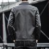 Spring, autumn and winter men's leather jacket middle-aged men's PU leather jacket lapel jacket men's business simple men's clothing