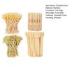 500 Adet Kokteyl Kürdanı Seti 4 Stil & 3 Boy Uzun Bambu Şişler Meze İçecek Tatlı Kürdanları Parti Malzemeleri için Dekoratif Ahşap Çubuklar
