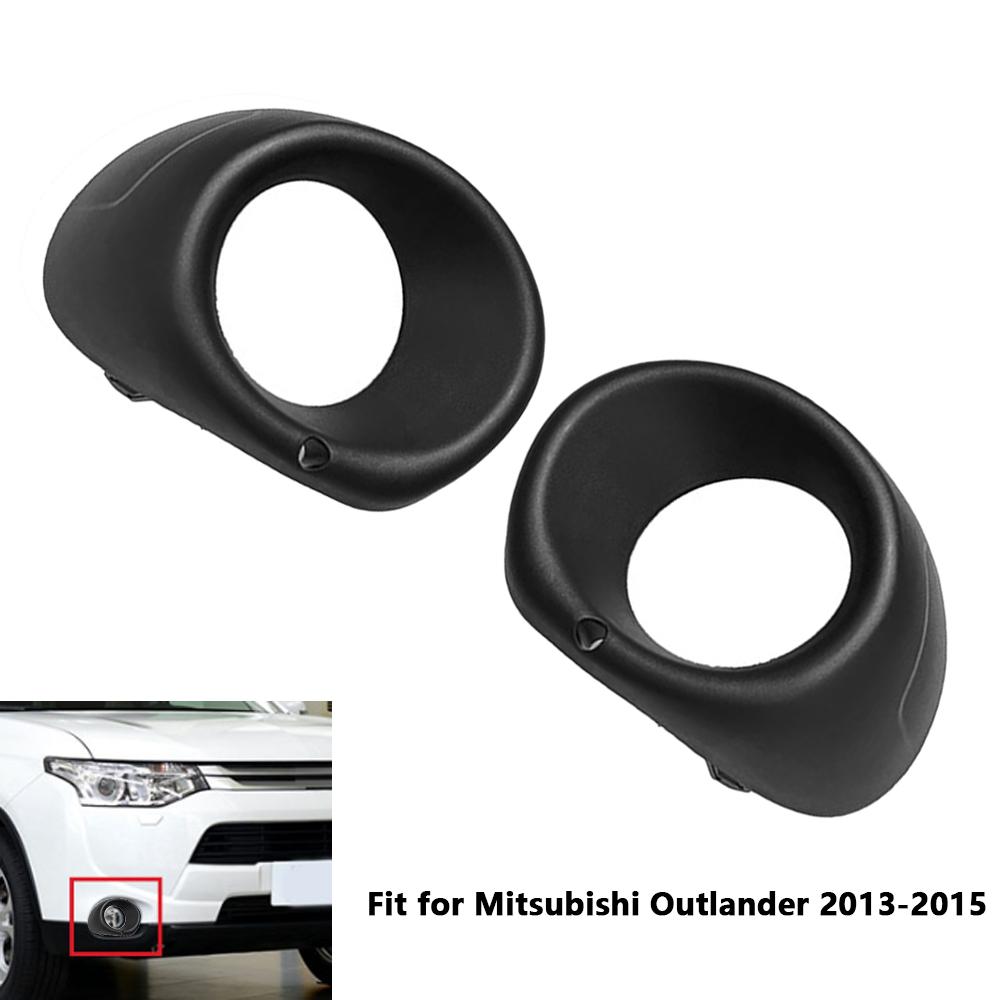 2pcs Front Bumper Fog Light Lamp Cover Frame Bezel Silver/Black For Mitsubishi Outlander 2013 2014 2015 6400D571 6400D572