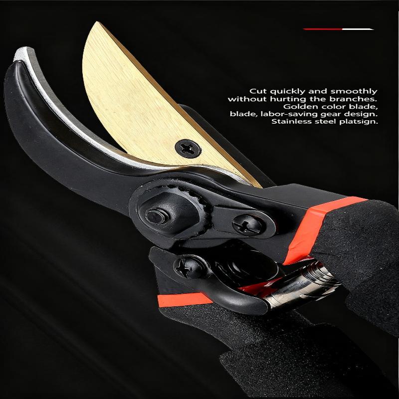 Professional Titanium Bypass Pruning Shears Heavy Duty Garden Clippers Garden Scissors With Ergonomic Non-Slip Grip, Sharp Sk5