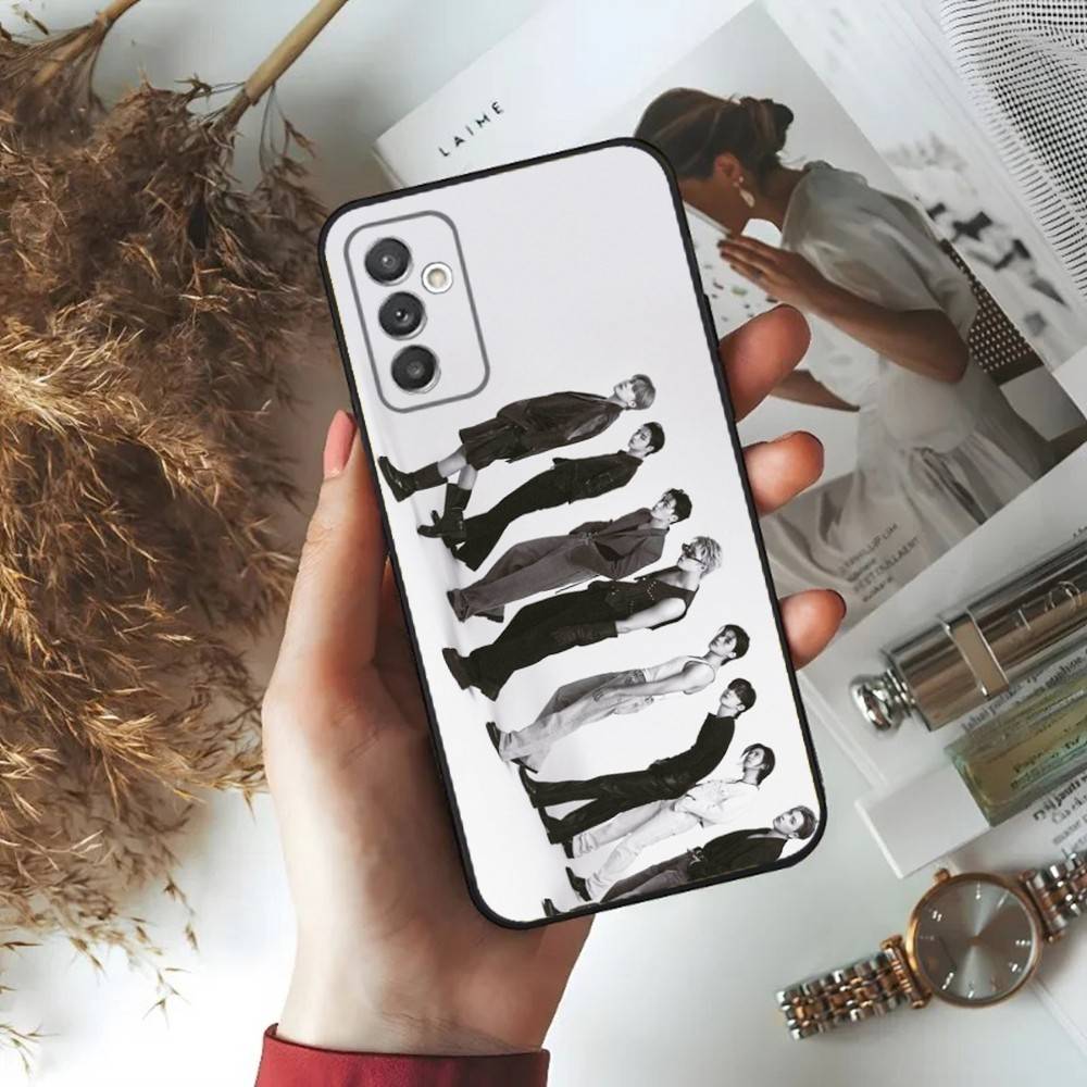 KPOP A-ATEEZ Phone Case For Samsung S24,23,22,30,21,10,9,Ultra,Plus,Lite,FE,5G Black Soft Case Samsung S20lite5G