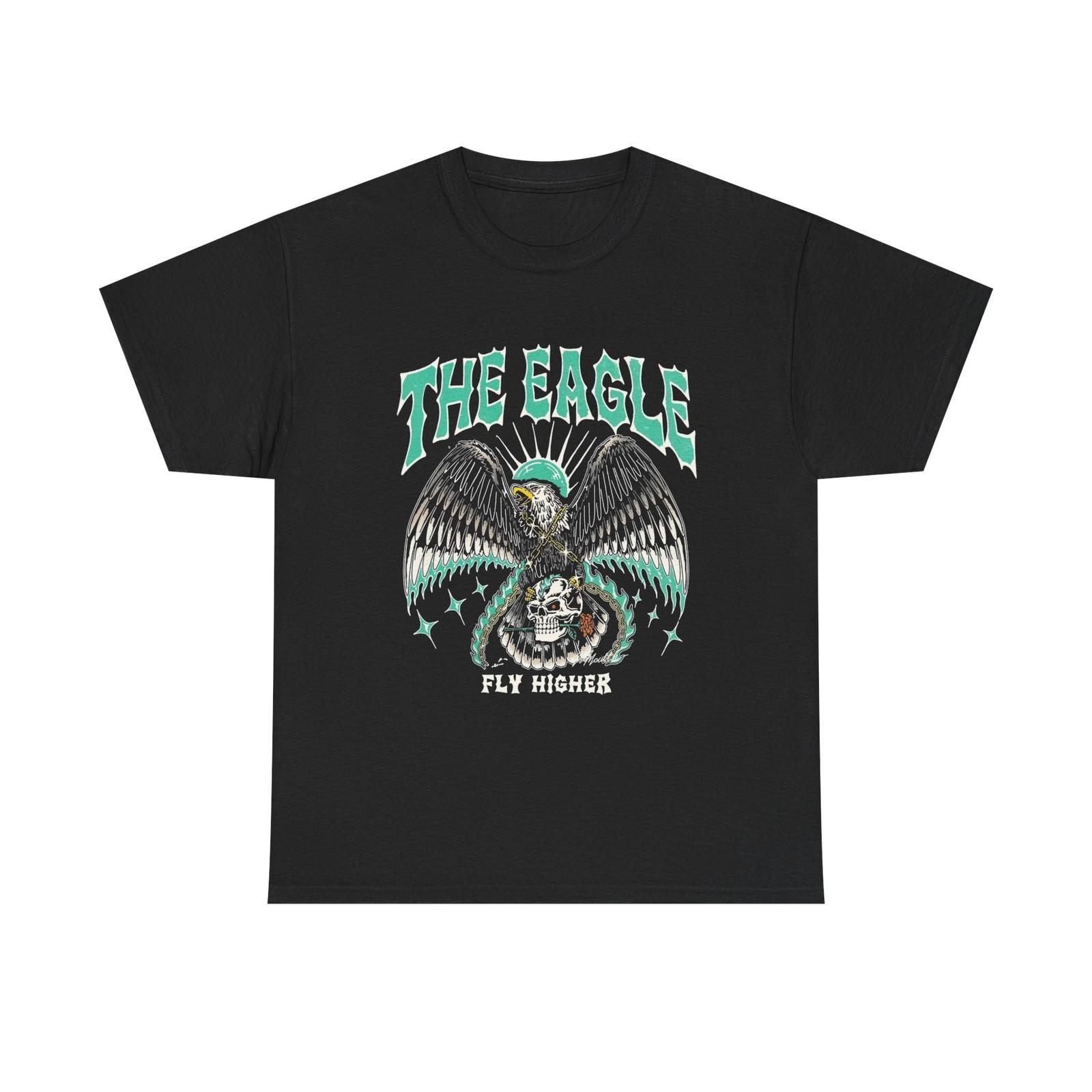 The Eagle Fly Higher Graphic T Shirt Mens Womens Tees Top Unisex Heavy Cotton Tee NEW Gift 2XL