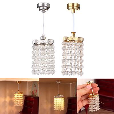 1:12 Dollhouse Miniature Led  Light Chandelier Ceiling Lamp Home Decor