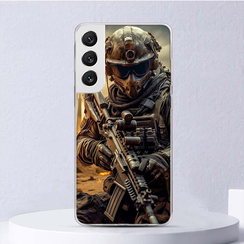 Military Army Special Forces Soft Case For Samsung Galaxy S25 S24 S23 S22 Ultra Phone Cover S20 FE S21 Plus S25 Edge + Funda Coq