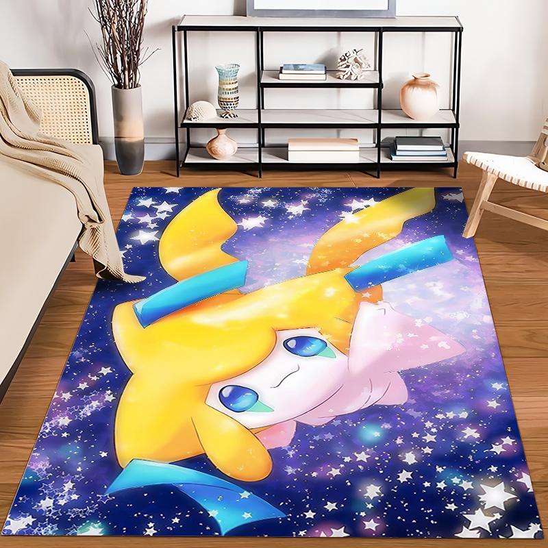 Various Sizes Pokemon Jirachi Cartoon Carpet Home Large Size Decor Rug Bedroom LivingRoom Sofa Balcony Multi Scene Available Mat