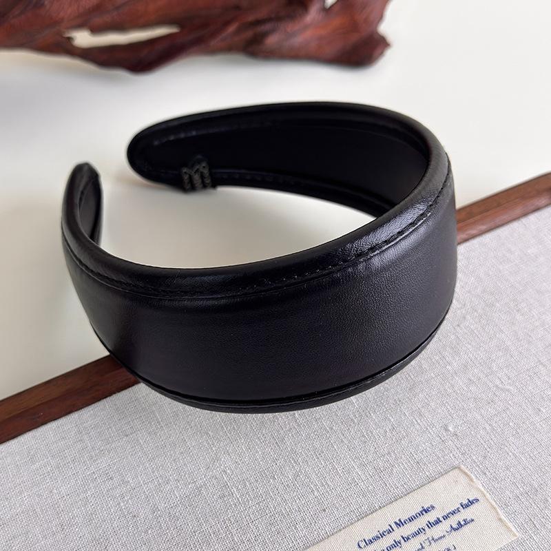 Haarreif im französischen Stil, Haarbänder, Retro-Leder, breite Stirnbänder, Damen-Haarband, weiblich, zum Waschen des Gesichts, Make-up, Kopfschmuck, Haarschmuck