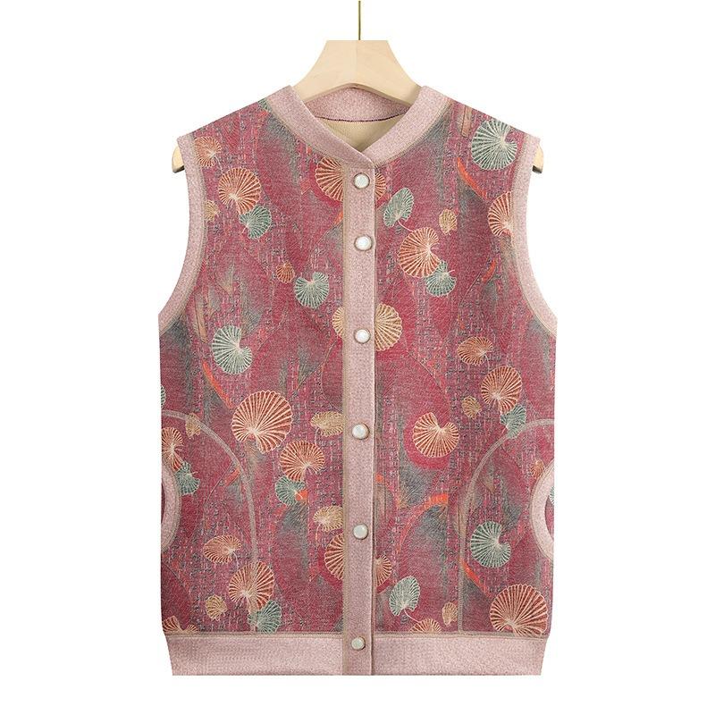 

Осенне-зимний теплый жилет женский бархатный жилет кардиган зимний утолщенный жилет жилет жилет 5XL (recommended 150-82.5kg) красный