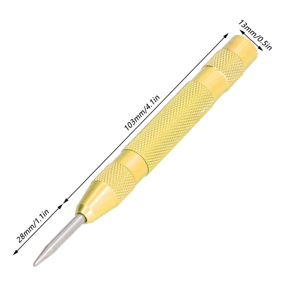 HSS Tip Center Hole Punch Adjustable Force Metal Center Punch Spring Loaded Punch For Plastic