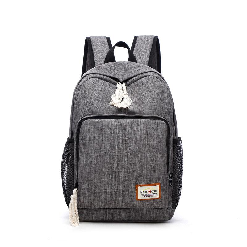 Schoolbag new backpack, British Oxford cloth flip solid color backpack outside casual sports bag wholesale