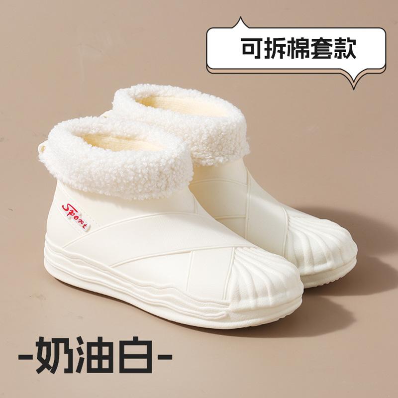 Fashion Rain Shoes Women's Summer Short Tube Students Wear Shell Head Non-slip Rain Boots Waterproof Shoes Rubber Shoes