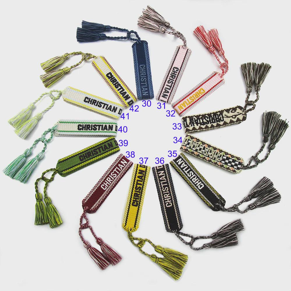 Bohemian Braided Rope Bracelet with Tassel and Letter Charm for Women