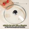 Universal Vertical Pan Lid 14-38cm/6-15in Visible Wok Cover Tempered Glass Pot Lid  Dish