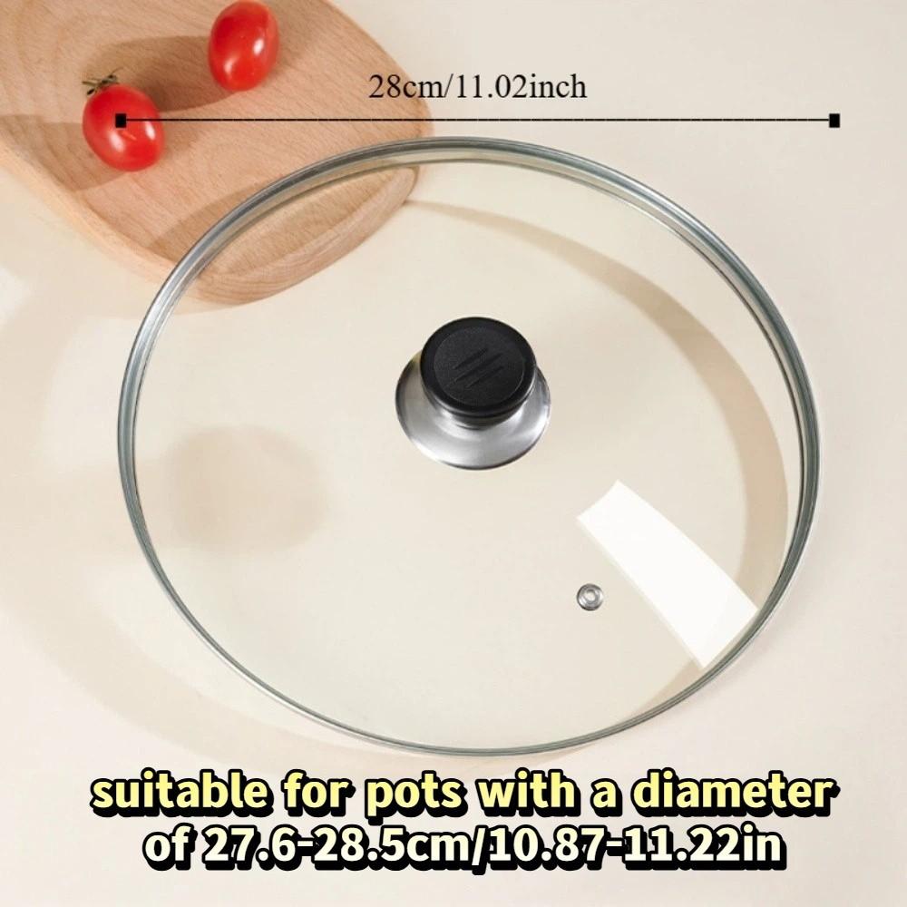 Universal Vertical Pan Lid 14-38cm/6-15in Visible Wok Cover Tempered Glass Pot Lid Dish