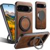 Capa de Telefone de Couro Waxed Grain com Suporte Magnético Rotativo 360° para Google 10 Pro XL 9A 9 8A 8 7A 7 à Prova de Choque para Capa Magsafe