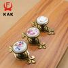 KAK Vintage Bronze Cabinet Handles Black Dresser Knobs Kitchen Cupboard Door Pulls European Style Furniture Handle Hardware