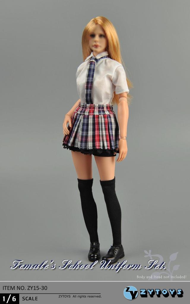 [TOYBARJAPAN] 16 Figure AccessoriesZYTOYS ZY15-30 High School Girl Sailor Suit and Shoes (Body and Head Not Included)