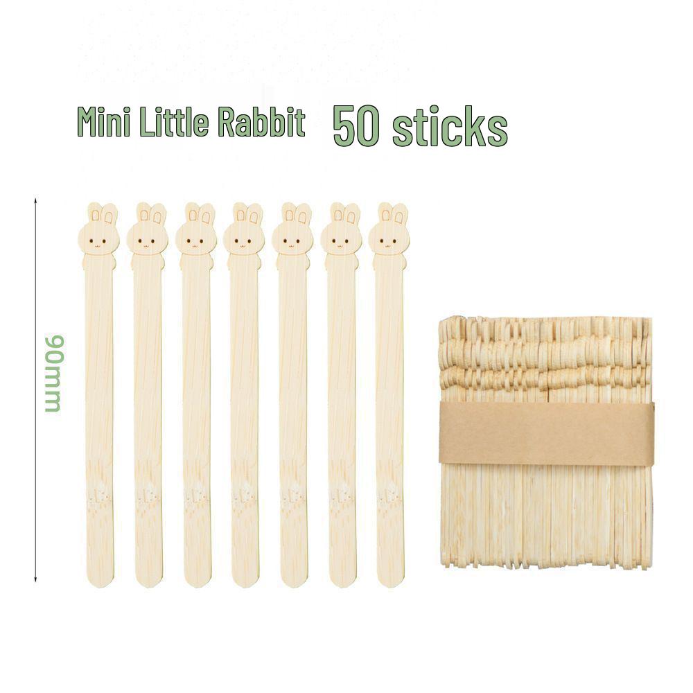 Disposable Cartoon Bamboo Ice Cream & Dessert Skewers