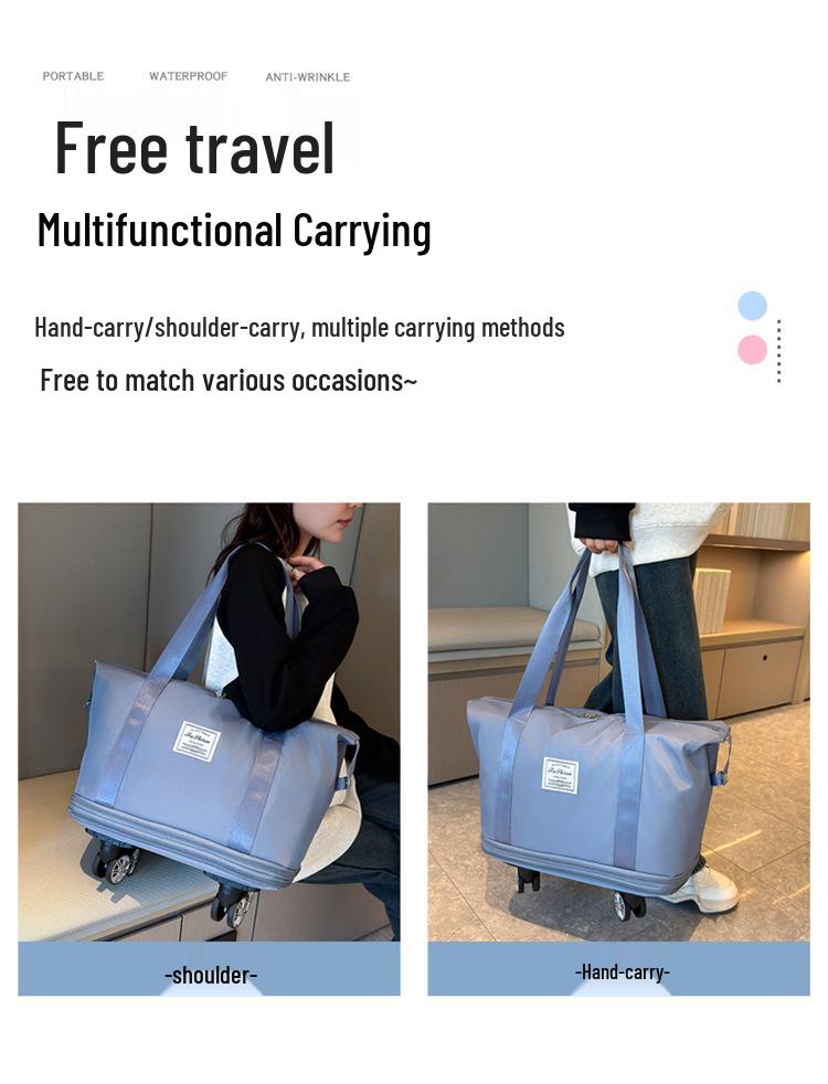 Expandable Travel Luggage: Multi-Function Bag with Wet/Dry Separation for Fitness, Sports, Maternity, and More