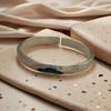 Thousand Li Rivers & Mountains Enamel Bangle: Solid Alloy Chinese Style