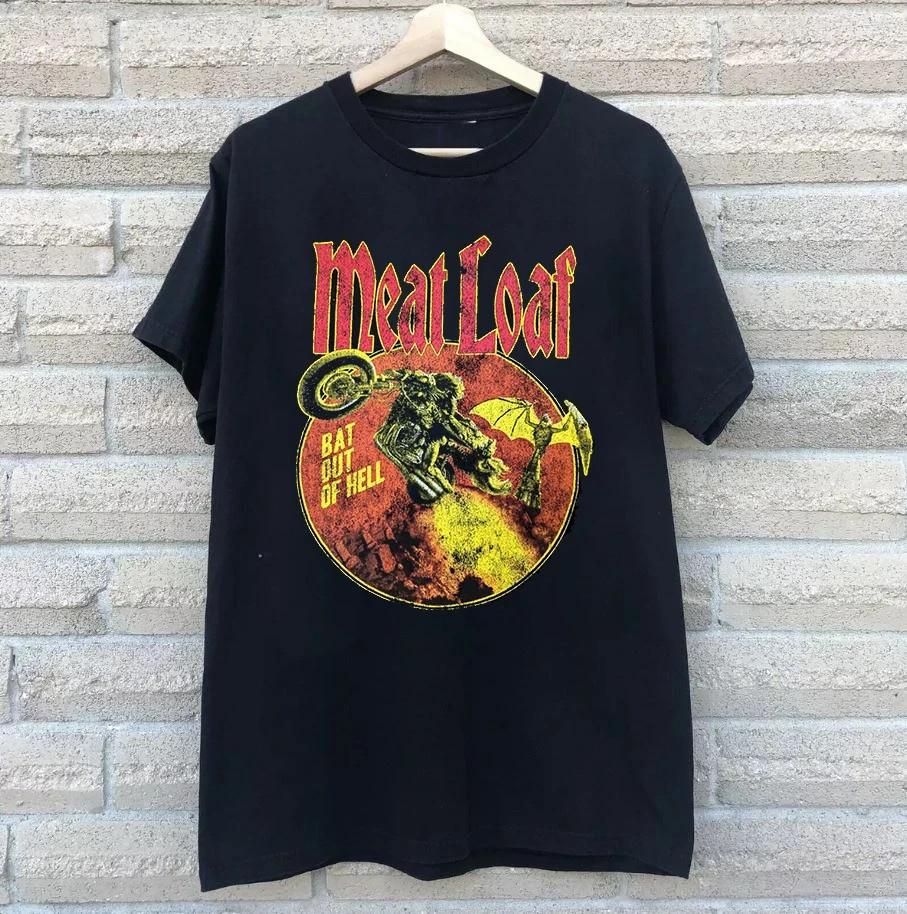 Meat Loaf Bat Out of Hell Tee Black Unisex T-Shirt Tops Tees Men's Women's Cotton