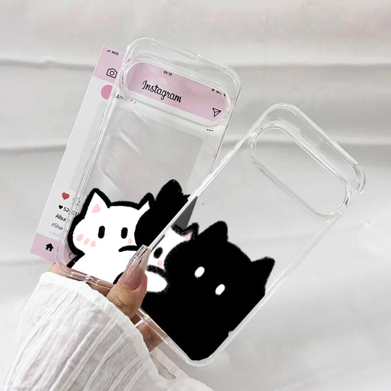 Funny Black Cat Couple Case For Redmi A5 A3 A2 A1 15C 14C 13C 13 12 12C 10C 9C 9A 10 9 Soft Cute Silicone Transparent Cover