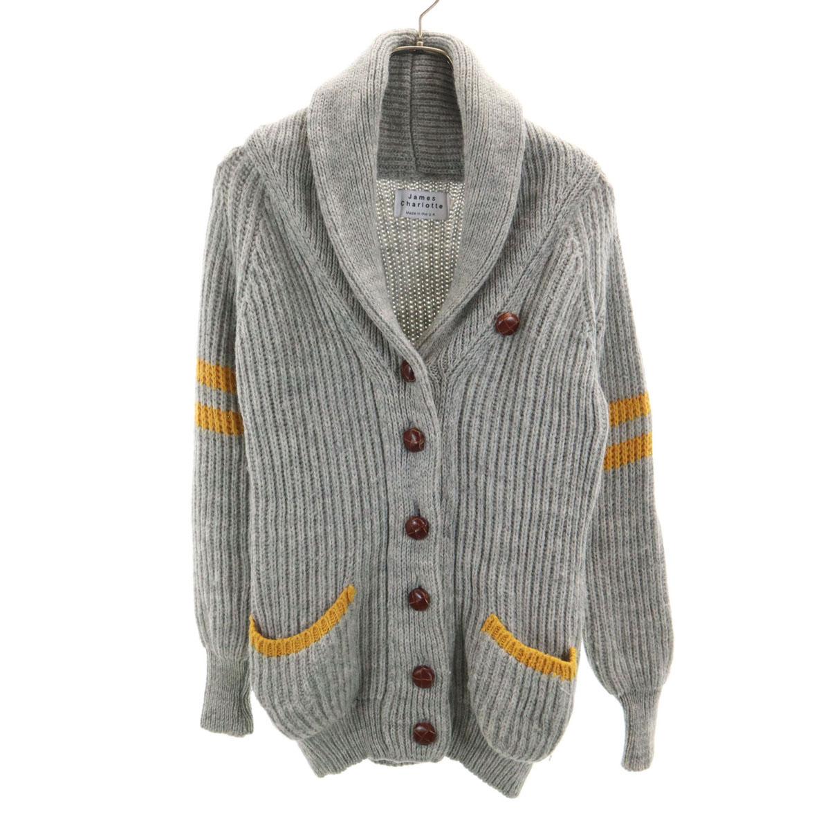 

ДЖЕЙМС ШАРЛОТТА Куртка Ковичан с длинным рукавом S серый Пуговица из грецкого ореха Женская Б/У