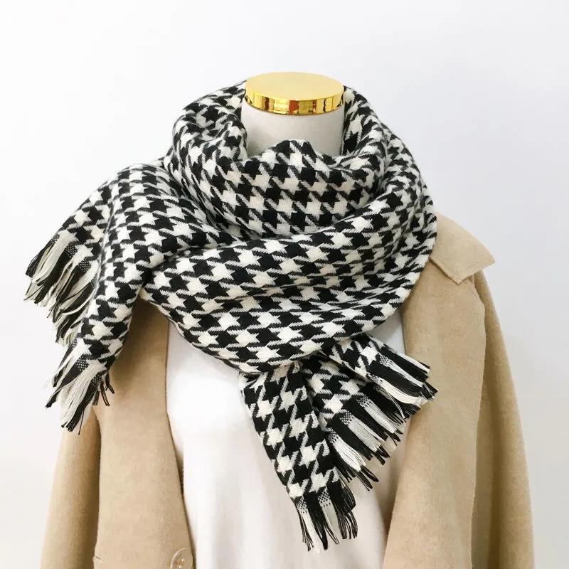 Buy Winter Women's Scarf Classic Houndstooth Large Shawl Thicken Warm