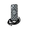 Karl Lagerfeld Iml Crossbody Monograma Cabeça Karl & Choupette Magsafe - Capa para iPhone 15 / 14 / 13 (Czarny)