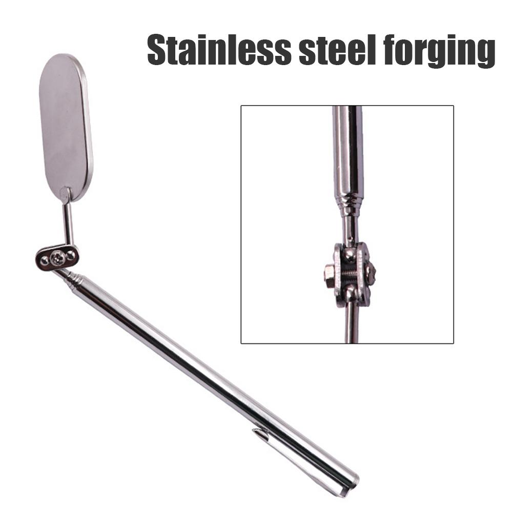 Car Telescopic Inspection Mirror 360-degree Rotating Ball Joint Automobile Repair Folding Elliptical Retractable Mirror Tool