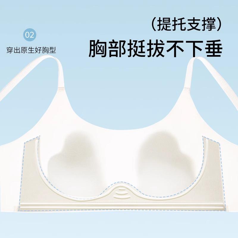 Langsha Seamless Underwear Women's Summer Ultra-thin Bra Ice Silk Breathable Cool Breathable Tube Top Gathers Beautiful Back Underwear Women