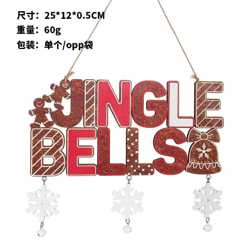 

Christmas decorations DIYi gingerbread man wooden Christmas tree pendant, home party door hanging