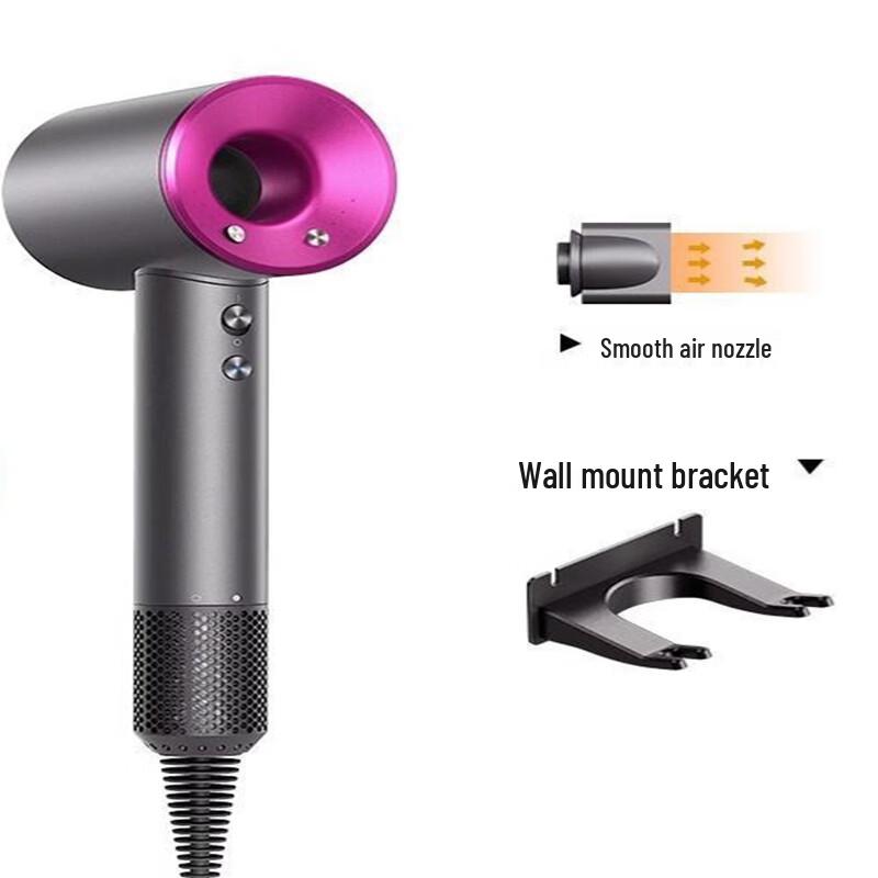 High-Power Bladeless Negative Ion Hair Dryer CN plug (adapter included) розовый красный