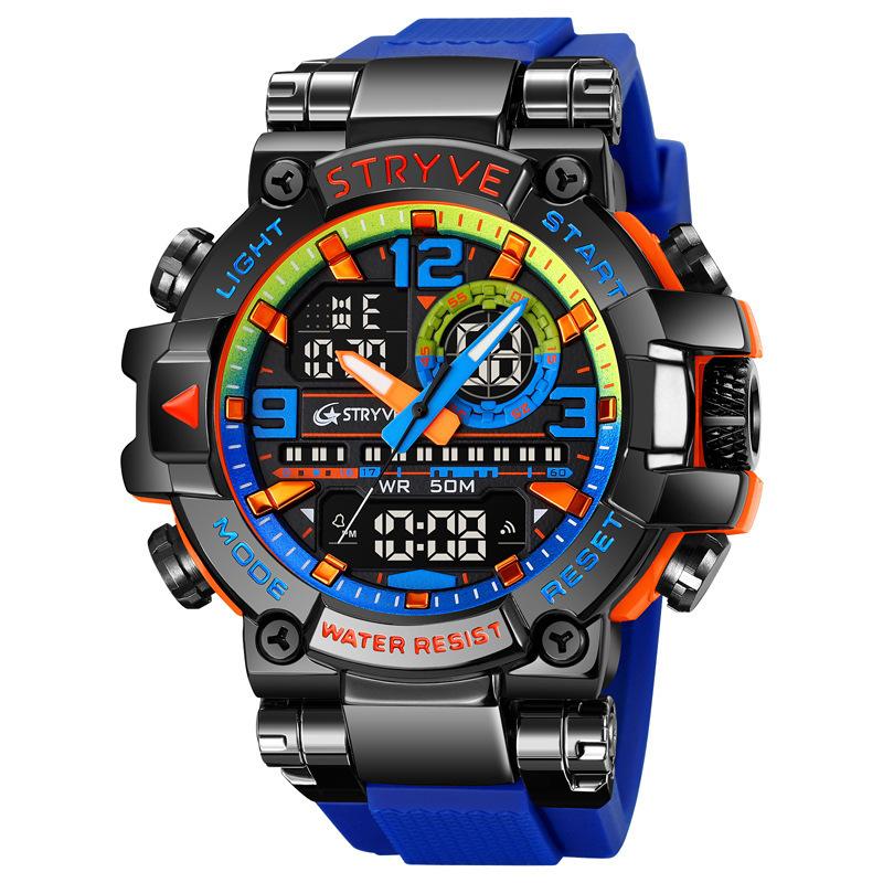 Neue Sport-Dazzle-Farbe, leuchtende elektronische Uhr, multifunktionale Studentenuhr