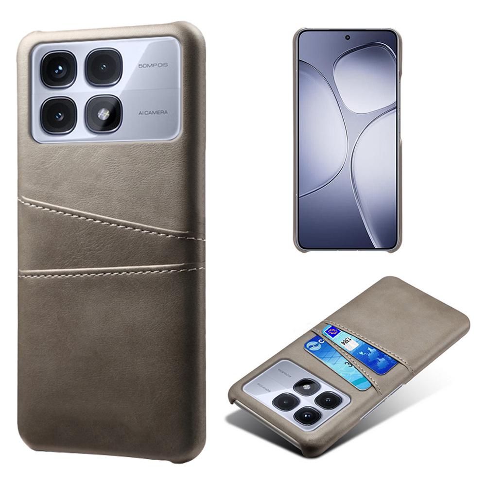 

For Xiaomi Redmi K70 Ultra Case Dual Card Slots PU Leather + Hard PC Phone Cover D