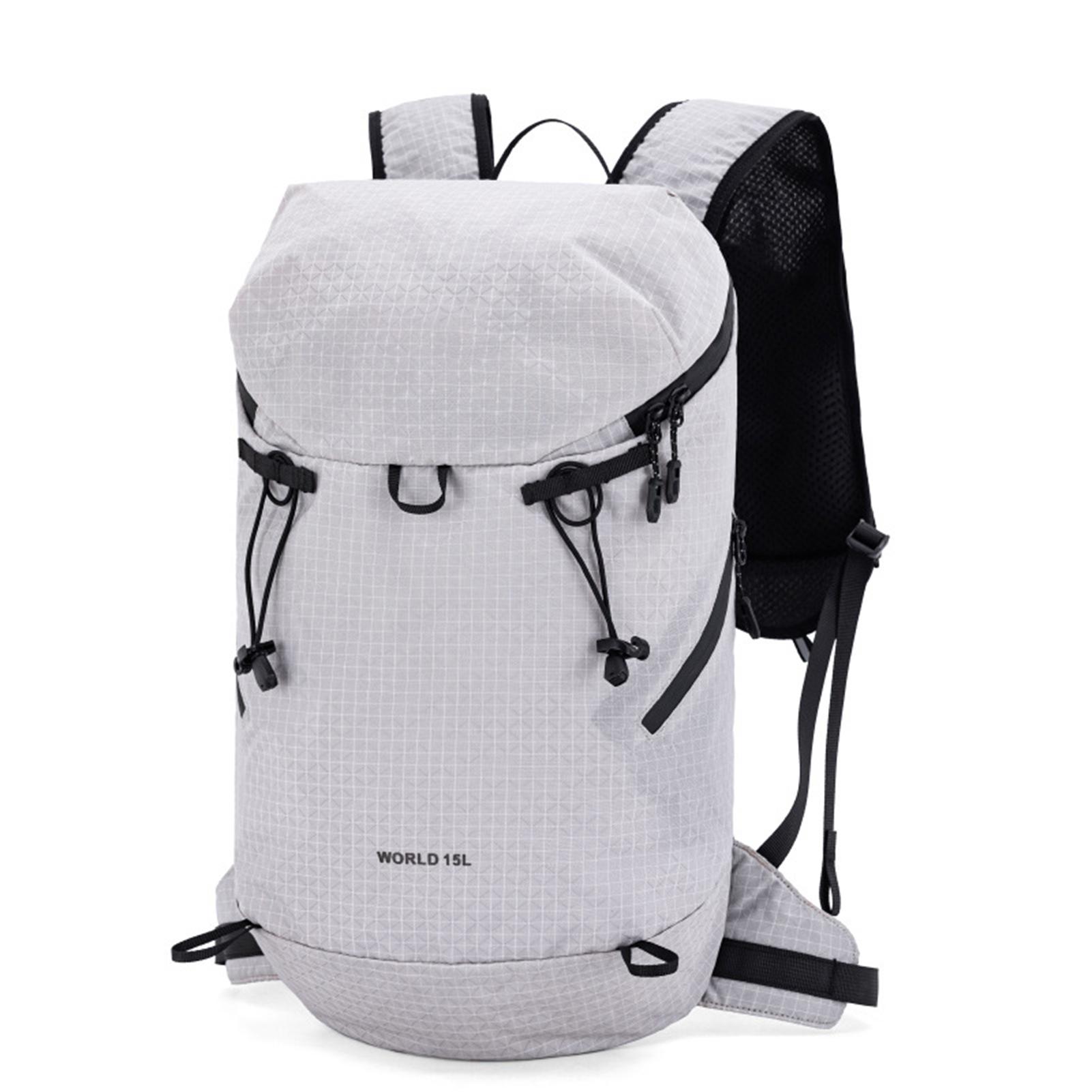 

Уличный рюкзак 15 л Маленький походный рюкзак Легкий для пеших прогулок, бега, велоспорта, кемпинга Подходит как для мужчин, так и для женщин Черный White белый