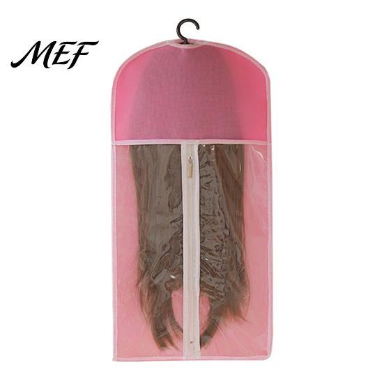 Space Saving Wig Organizer Storage Hanging Bag with Hook, Breathable Non-woven Fabric Dust-proof Hairpiece Protection Protector, Portable Zipper Case