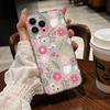 Summer Mobile Phone Case Apple 11promax Powder Floral Transparent Mobile Phone Case iPhone11 Anti-drop Soft Case