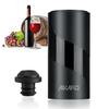 AIKARO Electric Wine Saver Vacuum Pump with Bottle Stopper Automatic Wine Preserver, Battery Operated