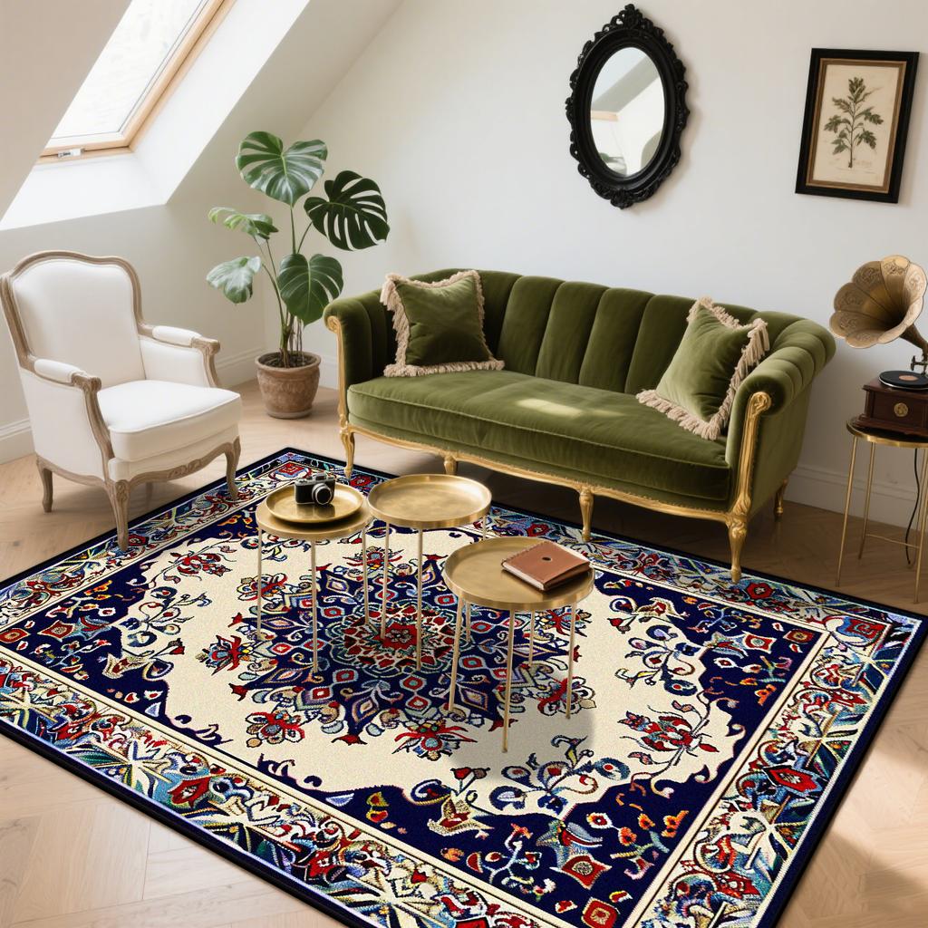 Luxurious Persian Living Room Rug High-Quality Bedroom Bedside Fluffy Soft Decoration Carpet Lounge Coffee Tables Washable Mat