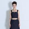 MAKE A TOAST Crop Denim Bustier Navy Mbdsto004Nv