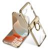 Electroplated Transparent Phone Case for Motorola Razr 70 60 Ultra with Metal Ring Holder Hinge Glass Protective Film Cover