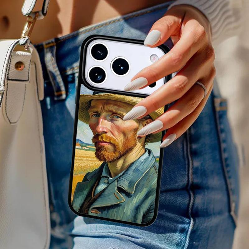 Paintings Starry Night Van Gogh Bumper Phone Case For iPhone 17 Air 14 15 13 12 Max Cover For Apple 16e 11 Pro Max Plus Coque
