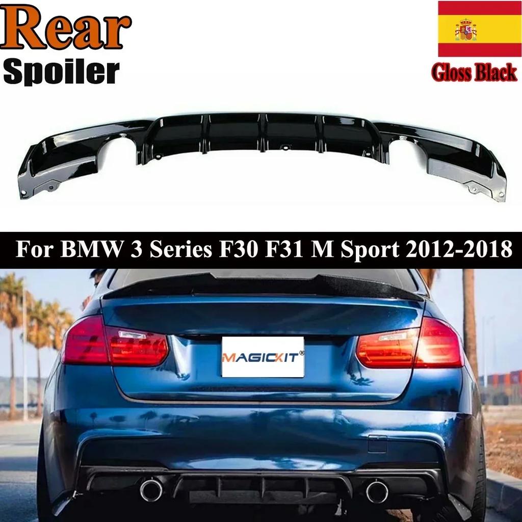 MagicKit FOR 2012-2018 BMW F30 F31 M SPORT DUAL EXHAUST PIPES REAR BUMPER DIFFUSER LIP FY6