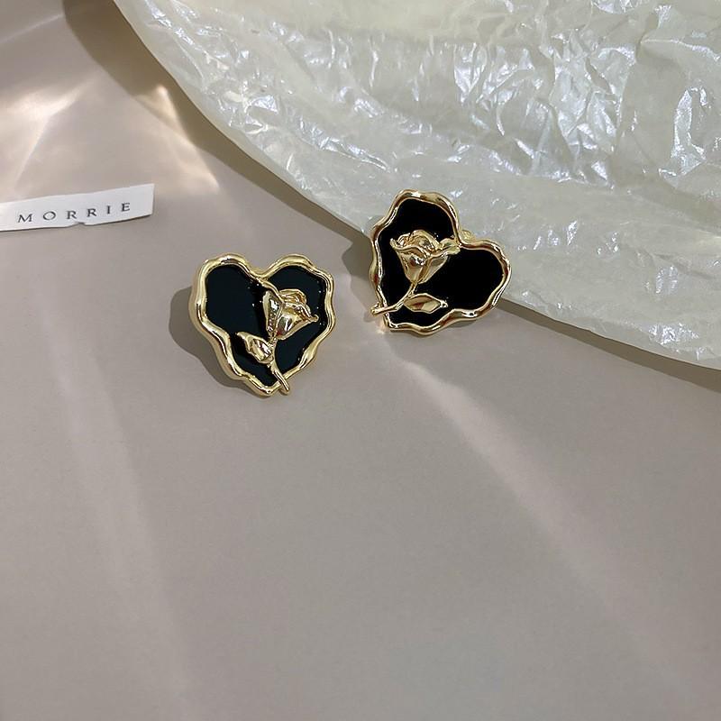 

Real gold electroplated silver needle gradual change crystal bow fringed earrings Korean fashion temperament stud earrings geometric earrings women
