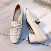 Square Toe With Bow Medium Heels Woman Pumps Comfortable and Elegant On Offer Discount Spring Fashion Loafers Shoes for Women