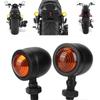 Moto Lights Retro Motorcycle Lights 12V Single Wire Turn Signals Lights Universal Motorcycle Turn Signals for Harley Cafe Racer